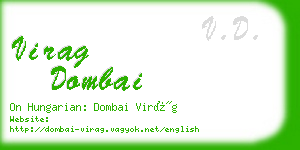 virag dombai business card